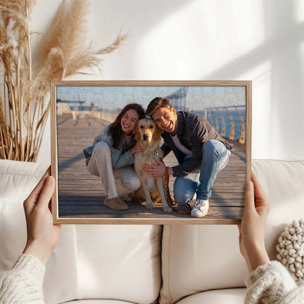 Animal Jigsaw Puzzle > Wooden Jigsaw Puzzle > Jigsaw Puzzle A3 LARGE SIZE | 11.7 x 16.5" | 200 Pieces Personalised Wooden Jigsaw Puzzle – Dog Whimsies