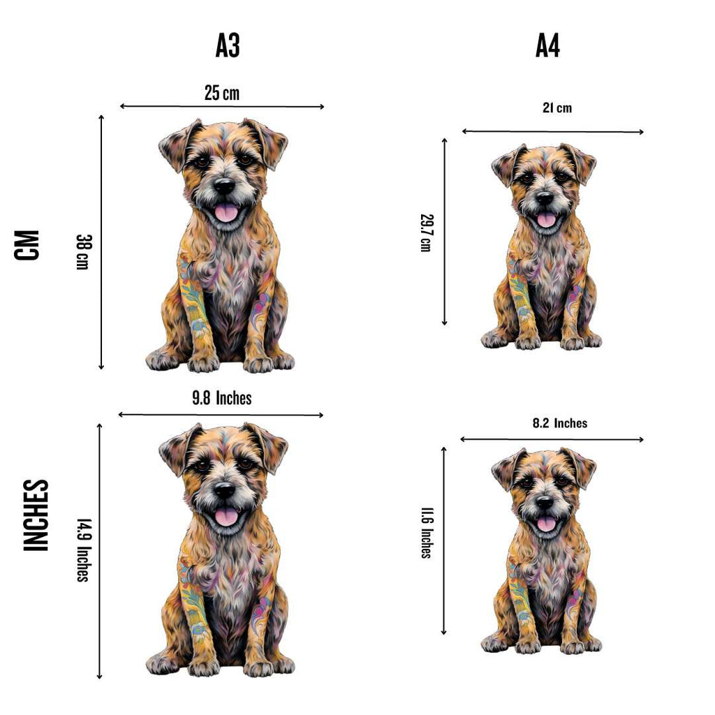 Animal Jigsaw Puzzle > Wooden Jigsaw Puzzle > Jigsaw Puzzle Border Terrier Dog - Jigsaw Puzzle