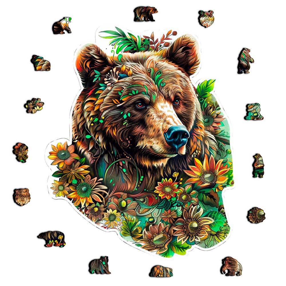 Floral Bear - Jigsaw Puzzle
