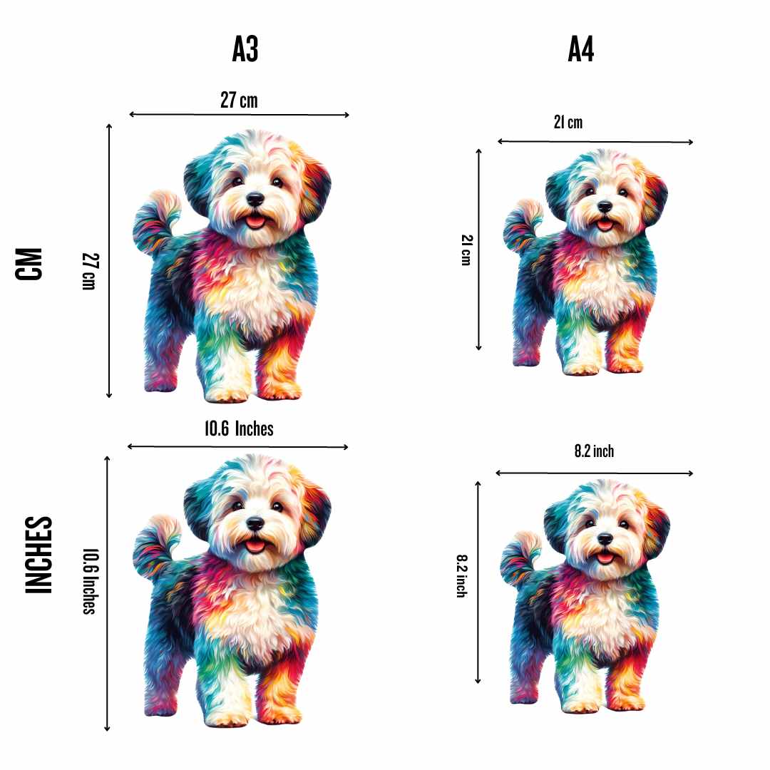 Animal Jigsaw Puzzle > Wooden Jigsaw Puzzle > Jigsaw Puzzle Maltipoo Dog - Jigsaw Puzzle