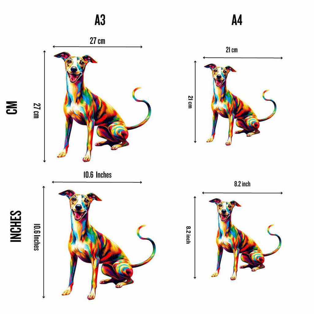 Animal Jigsaw Puzzle > Wooden Jigsaw Puzzle > Jigsaw Puzzle Whippet Dog - Jigsaw Puzzle