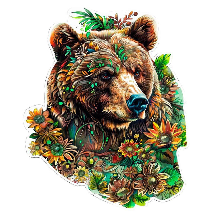 A5 Floral Bear - Jigsaw Puzzle