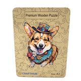Animal Jigsaw Puzzle > Wooden Jigsaw Puzzle > Jigsaw Puzzle A3+Wooden Box Corgi Dog - Jigsaw Puzzle