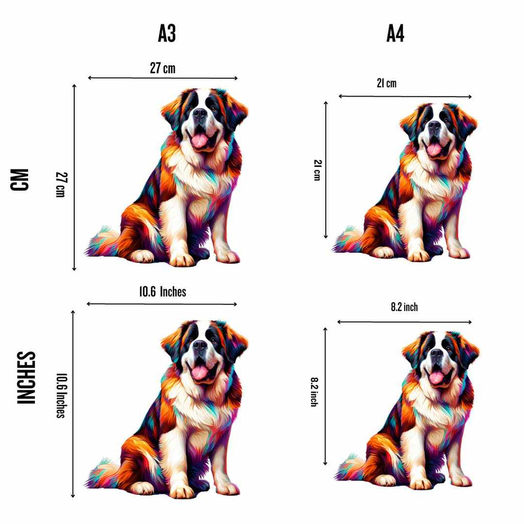 Animal Jigsaw Puzzle > Wooden Jigsaw Puzzle > Jigsaw Puzzle Saint Bernard Dog - Jigsaw Puzzle