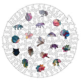 Animal Jigsaw Puzzle > Wooden Jigsaw Puzzle > Jigsaw Puzzle Blooming Wolf - Jigsaw Puzzle